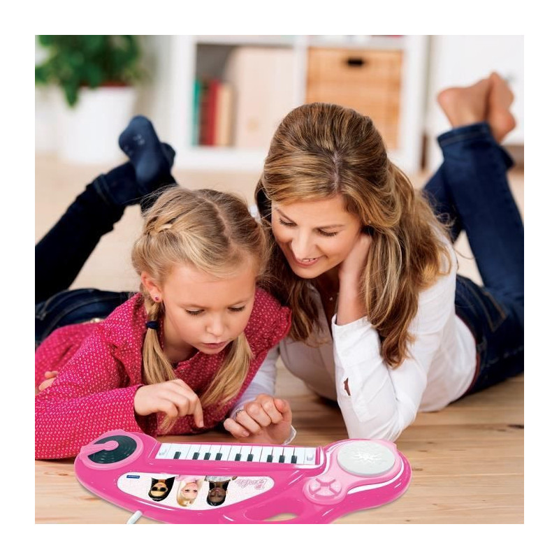 Barbie children's electronic piano with light effects and microphone