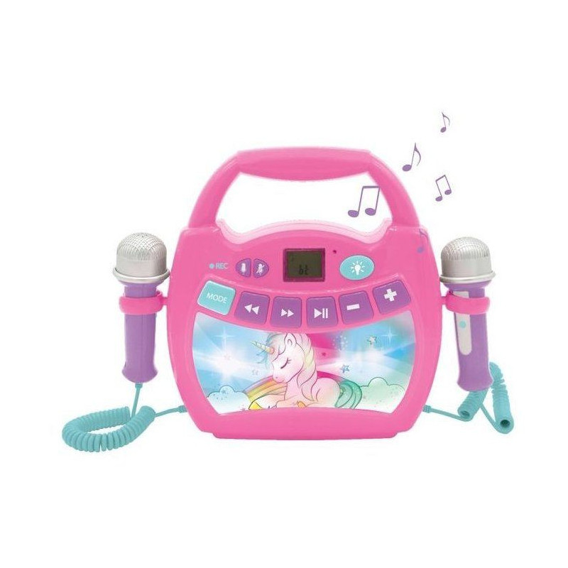 LEXIBOOK - Unicorn Bluetooth Speaker - Light Effects, Microphones and
