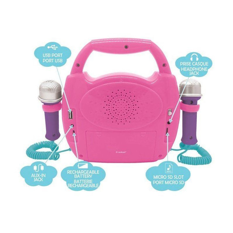 LEXIBOOK - Unicorn Bluetooth Speaker - Light Effects, Microphones and