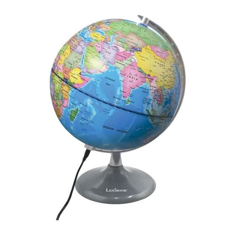 LEXIBOOK - Luminous day & night globe - Earth globe during the day and