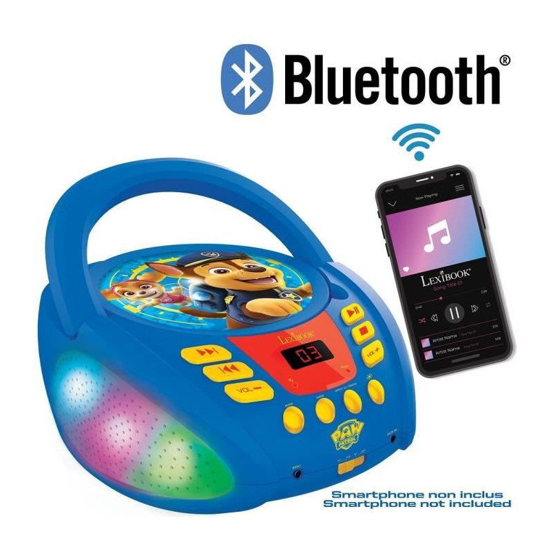 Paw Patrol Bluetooth CD Player with Light Effects