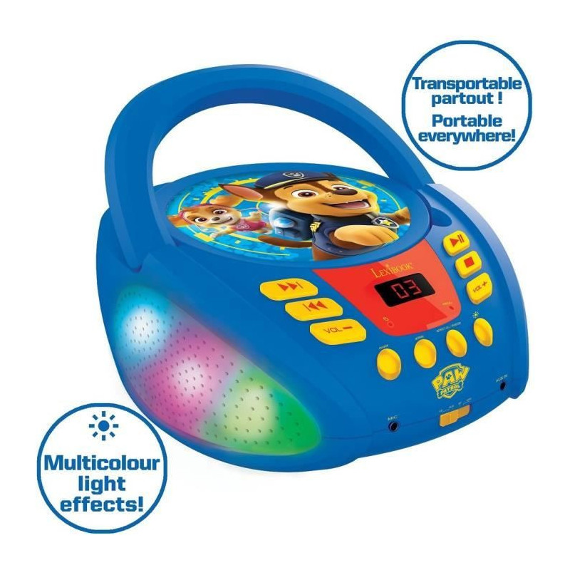 Paw Patrol Bluetooth CD Player with Light Effects