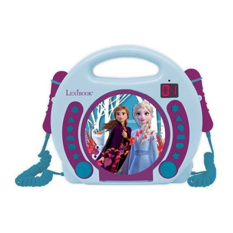 LEXIBOOK - THE QUEEN OF SNOW - CD Player Karaoke Kid with 2 microphone