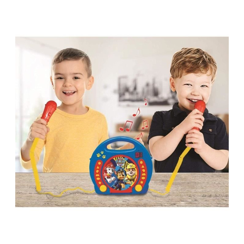 LEXIBOOK - PAT 'PATROUILLE - CD Player Kid Karaoke with 2 microphones