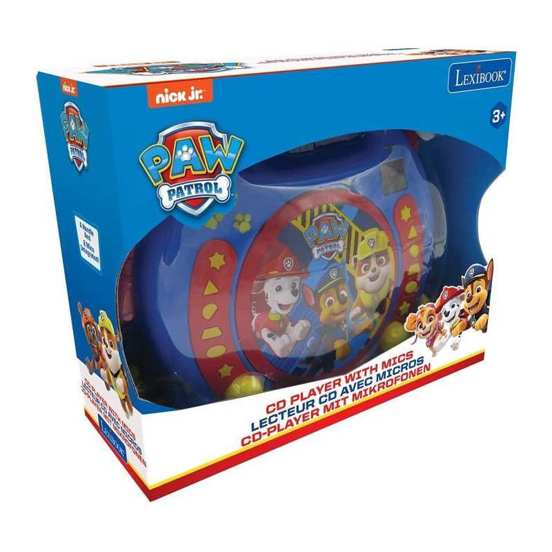 LEXIBOOK - PAT 'PATROUILLE - CD Player Kid Karaoke with 2 microphones