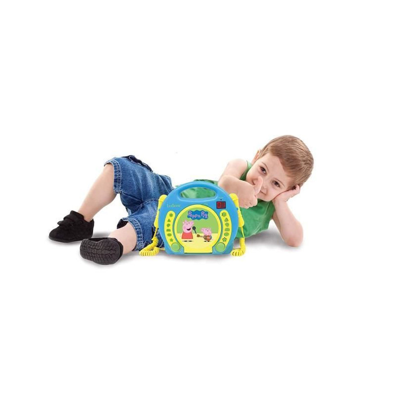 LEXIBOOK - PEPPA PIG - Children's Karaoke CD Player with 2 microphones
