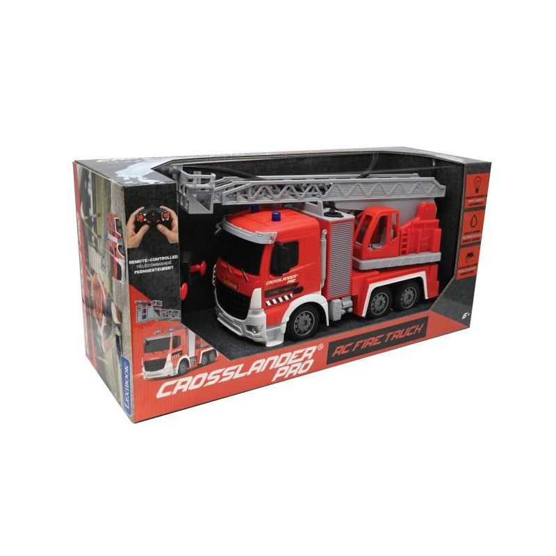 LEXIBOOK - CROSSLANDER PRO - Remote-controlled fire truck with sound a