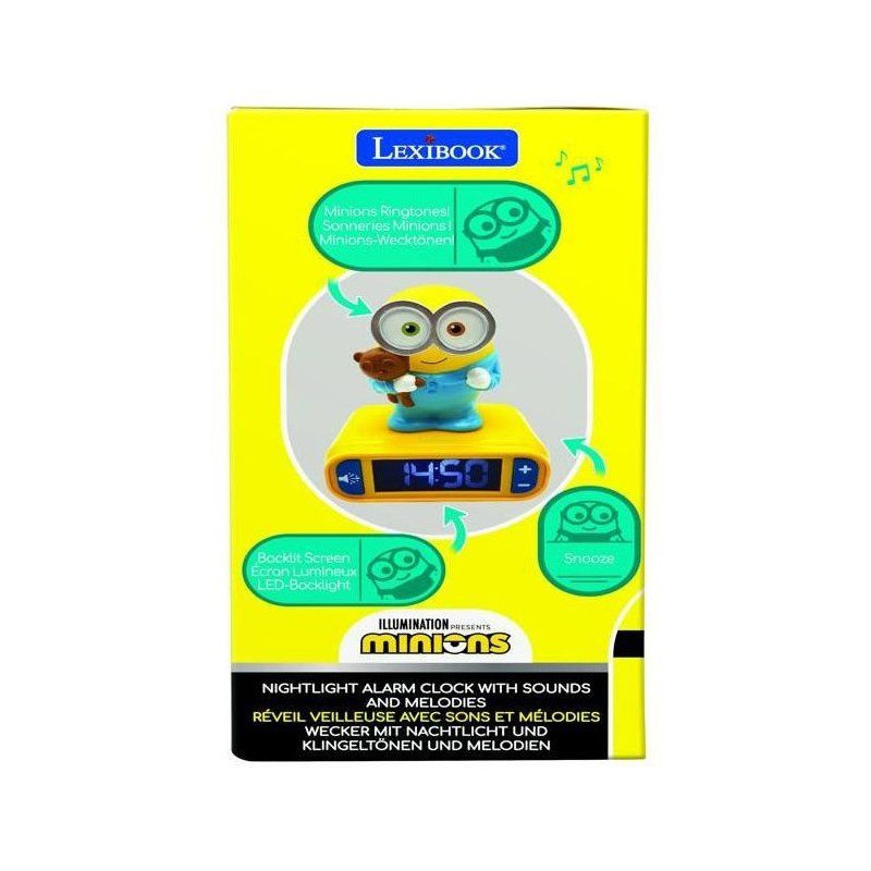 MINIONS Alarm clock with 3D night light and sound effects - LEXIBOOK