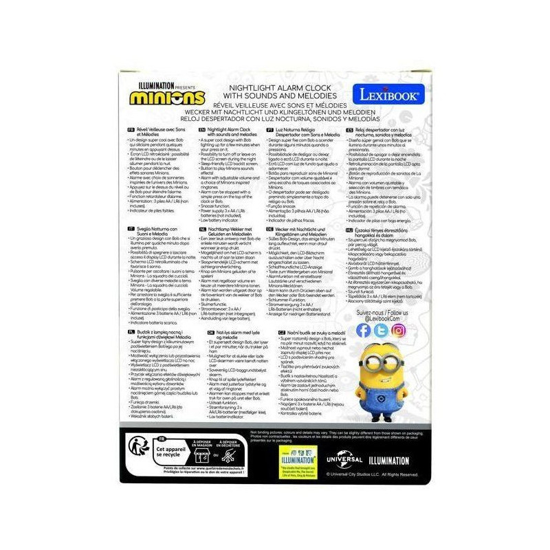 MINIONS Alarm clock with 3D night light and sound effects - LEXIBOOK