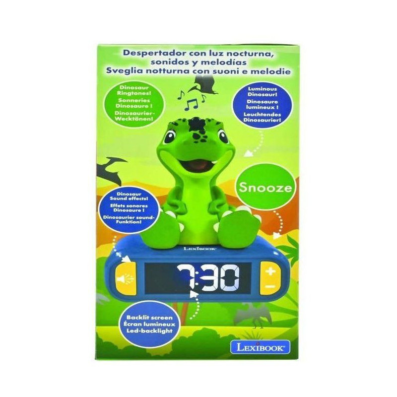 Digital awakening with light dinosaur light in 3D and sound effects