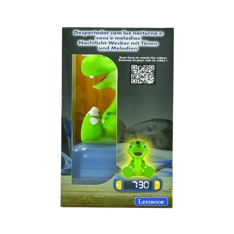 Digital awakening with light dinosaur light in 3D and sound effects