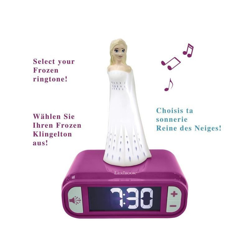 LEXIBOOK - The Snow Queen II - Radio Alarm Clock Nightlight