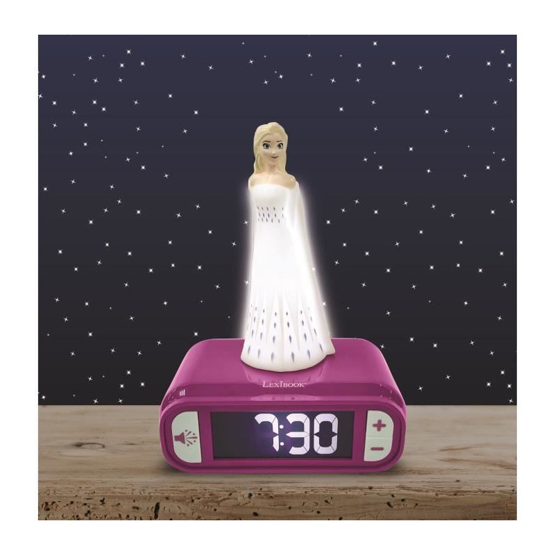 LEXIBOOK - The Snow Queen II - Radio Alarm Clock Nightlight