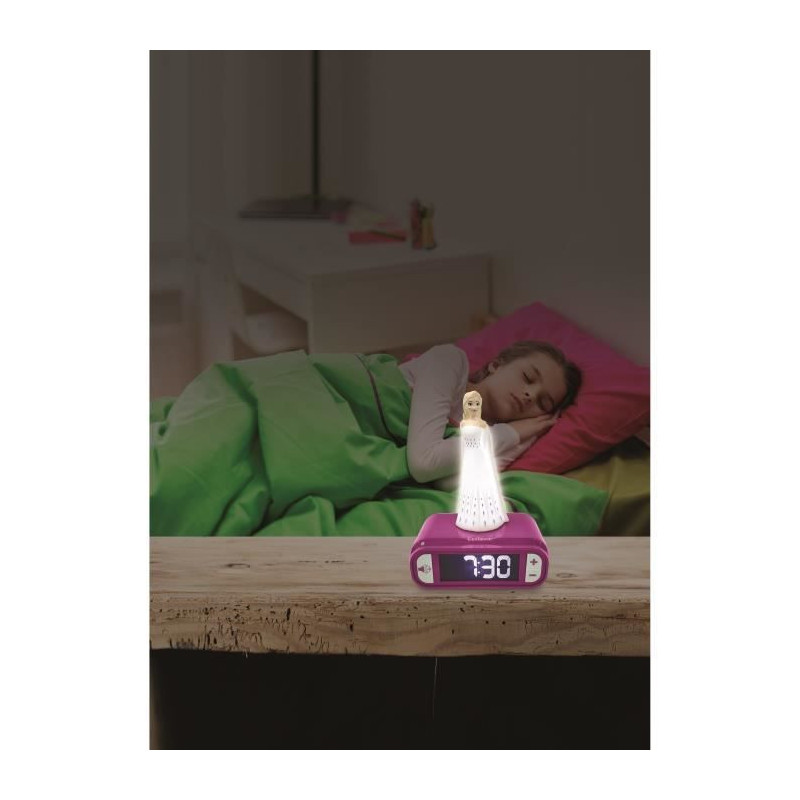 LEXIBOOK - The Snow Queen II - Radio Alarm Clock Nightlight