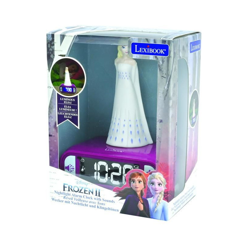 LEXIBOOK - The Snow Queen II - Radio Alarm Clock Nightlight
