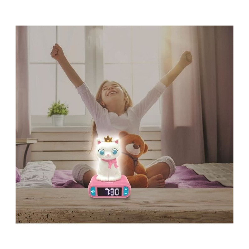 3D Cat Night Light Alarm Clock and sound effects