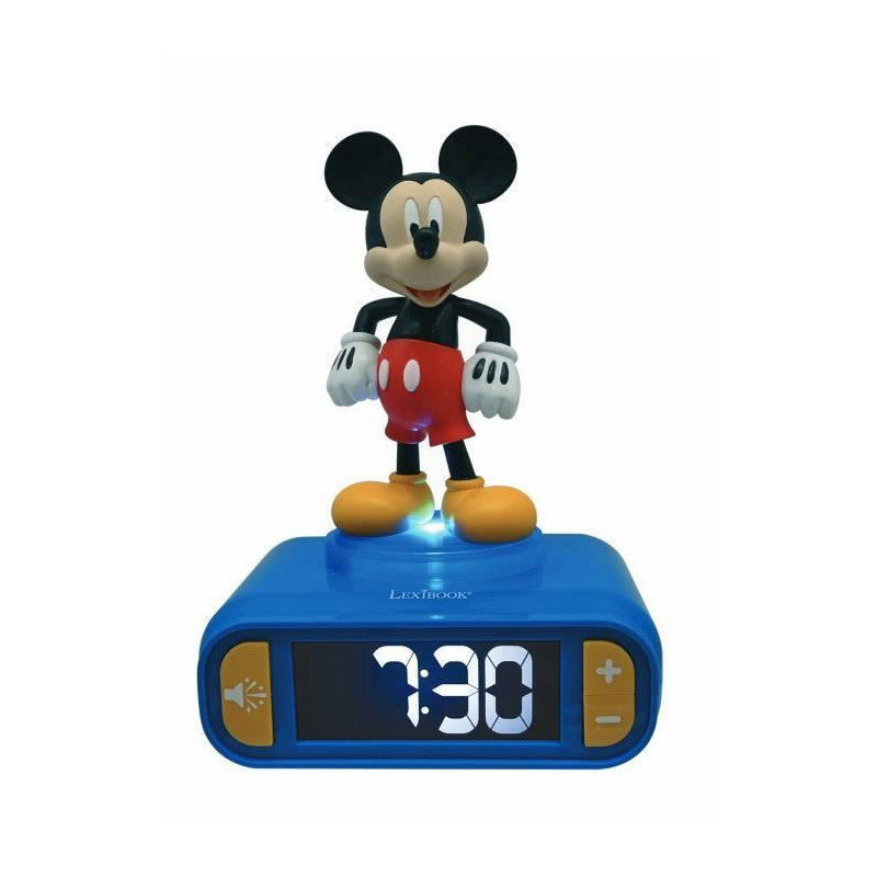 Digital alarm clock with 3D Mickey night light and sound effects