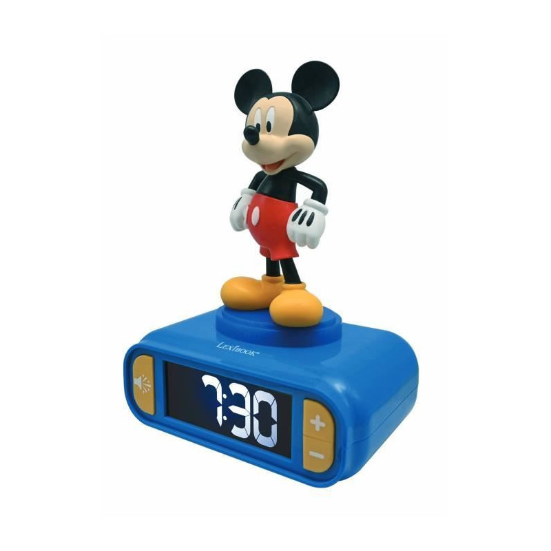 Digital alarm clock with 3D Mickey night light and sound effects