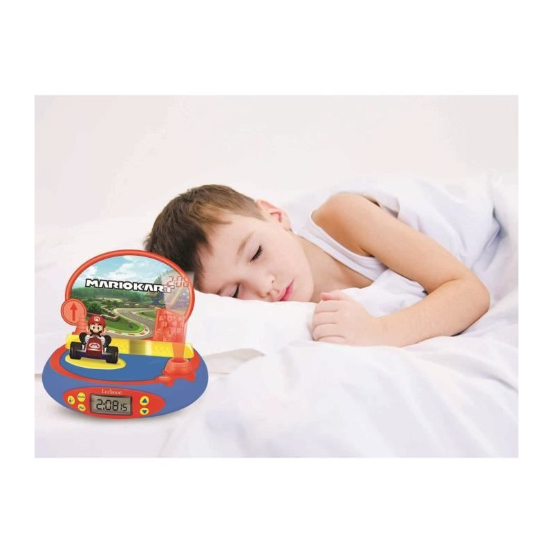 MARIO KART Projector Alarm Clock with Nintendo Video Game Sounds