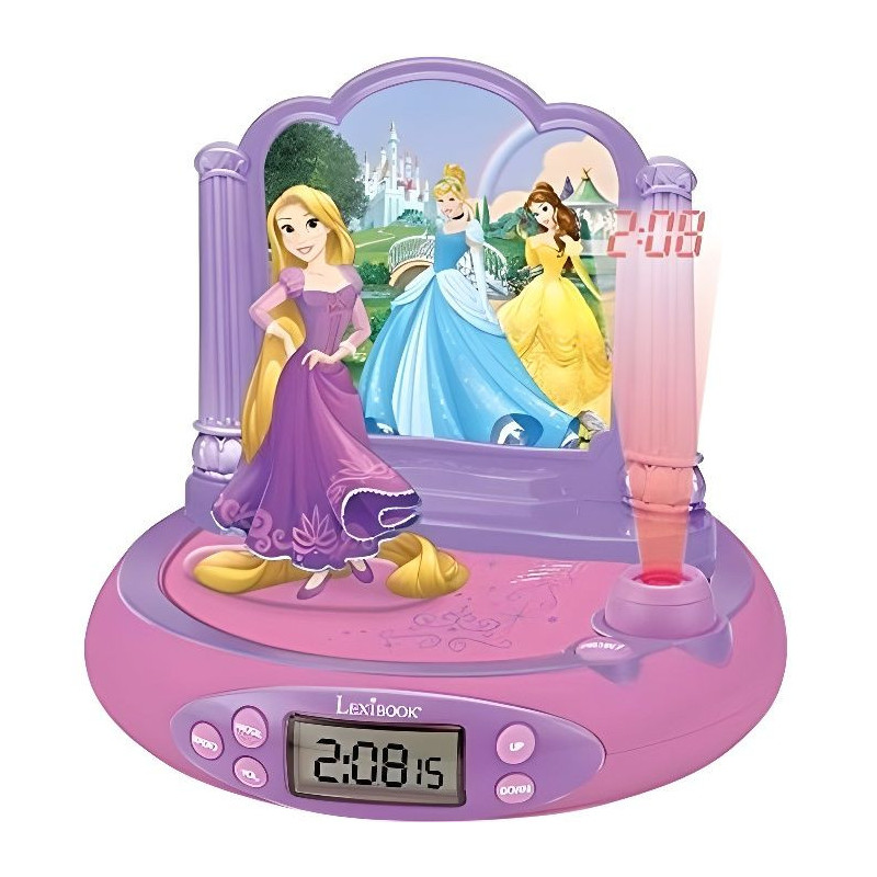 LEXIBOOK - DISNEY PRINCESSES - Child Alarm Clock Radio with Projection