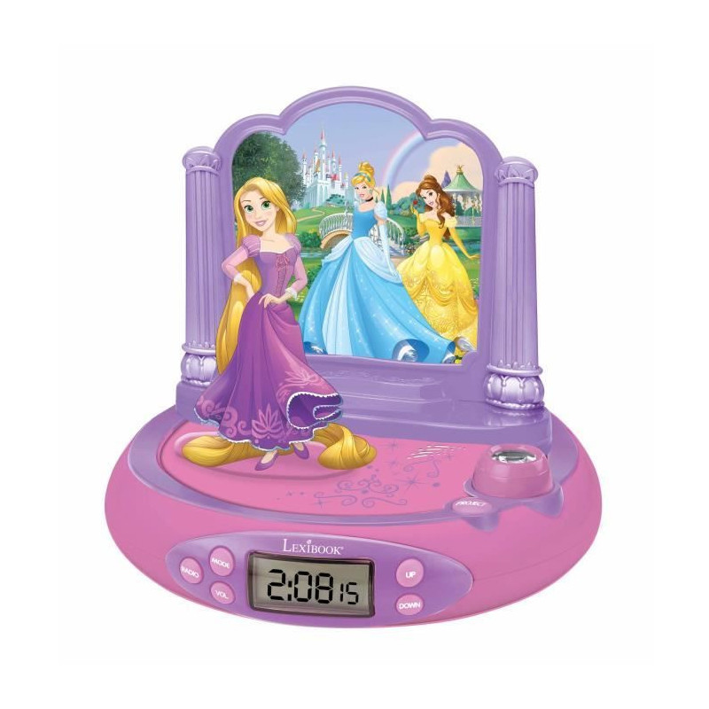 LEXIBOOK - DISNEY PRINCESSES - Child Alarm Clock Radio with Projection