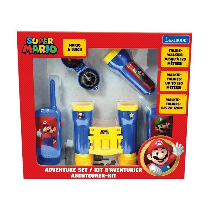 Super Mario - Adventurer's kit - Walkie-Talkie range 120m, binoculars