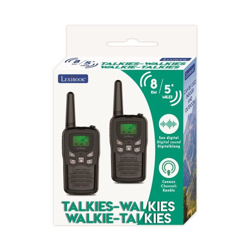 LEXIBOOK Walkie-Talkie black 8 km range