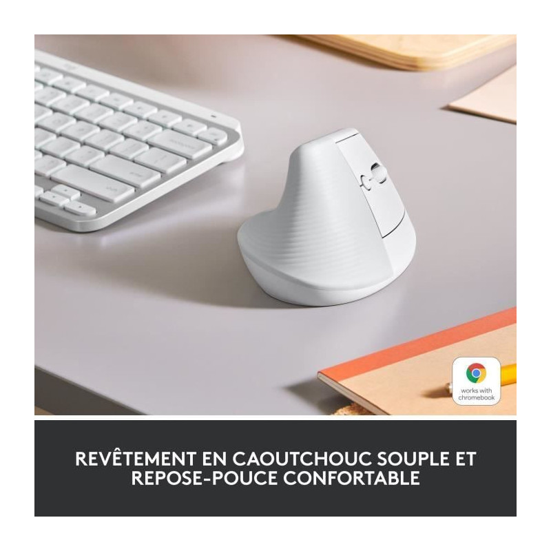 Logitech Lift Ergonomic Vertical Wireless Mouse, Bluetooth or Logi Bol