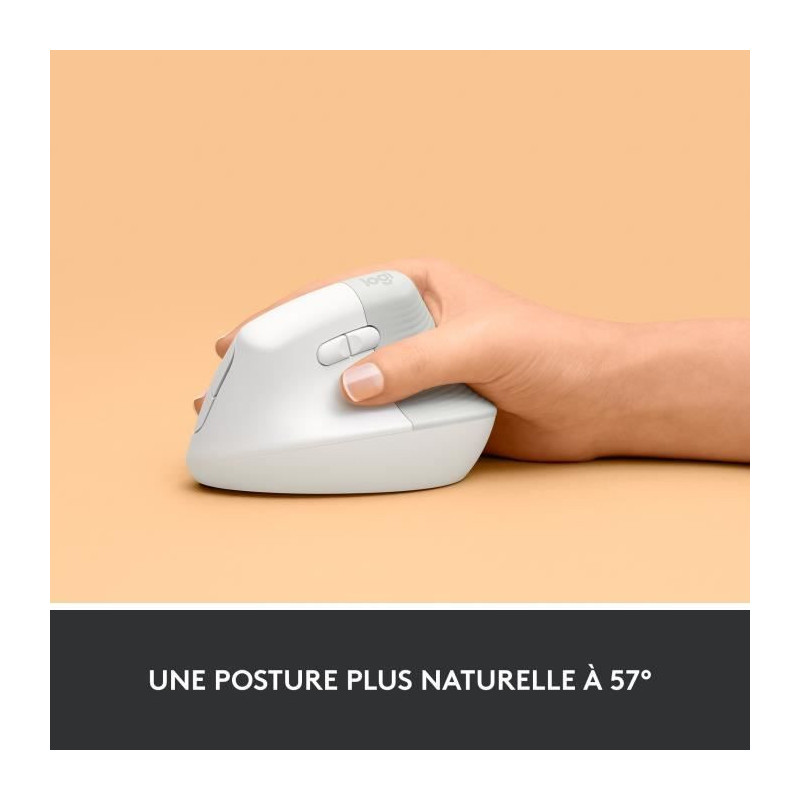 Logitech Lift Ergonomic Vertical Wireless Mouse, Bluetooth or Logi Bol