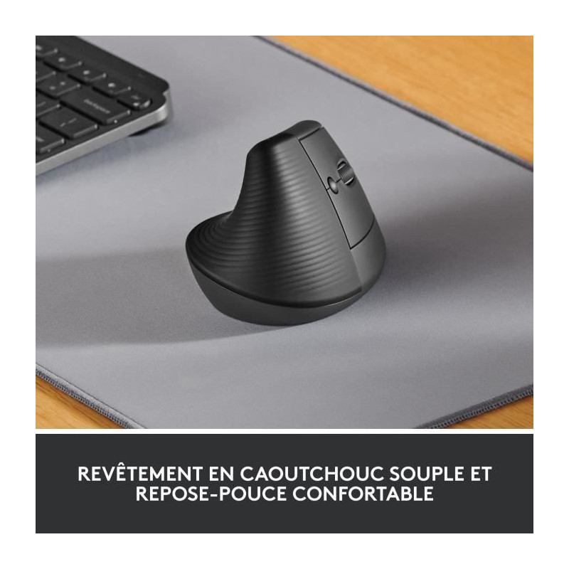 Logitech Lift Ergonomic Vertical Wireless Mouse, Bluetooth or Logi Bol