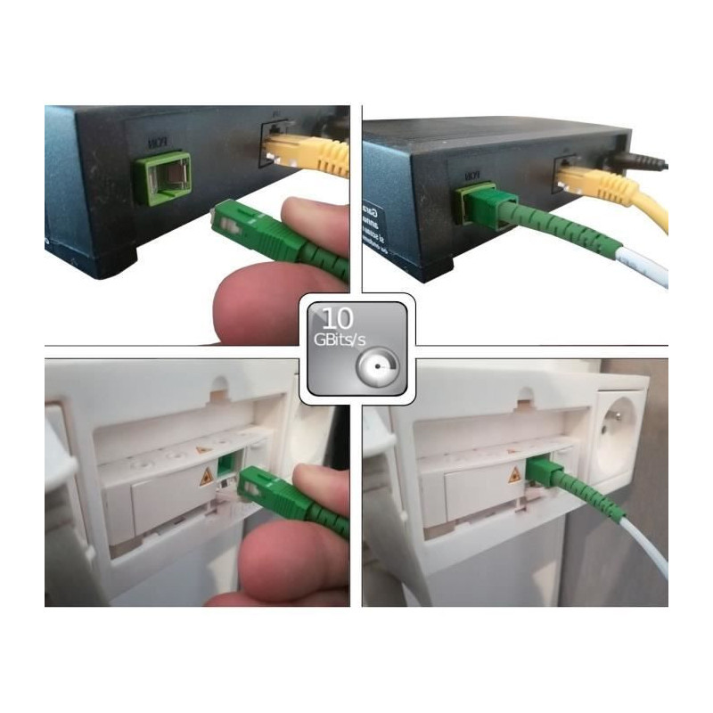 Fiber optic cable for Livebox, SFR box and Bbox 15m00
