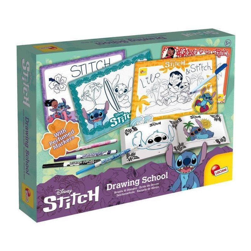 Drawing kit - LISCIANIGIOCHI - STITCH - Scented markers - Colored penc