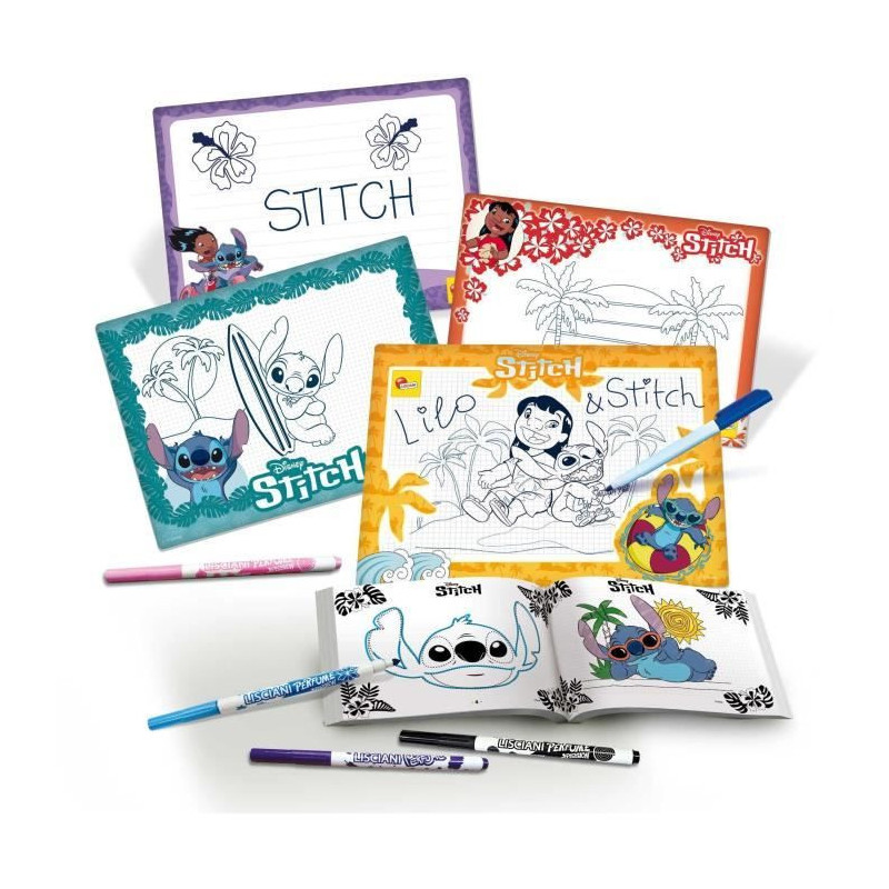 Drawing kit - LISCIANIGIOCHI - STITCH - Scented markers - Colored penc