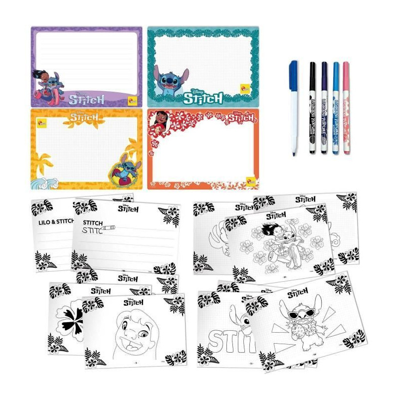 Drawing kit - LISCIANIGIOCHI - STITCH - Scented markers - Colored penc