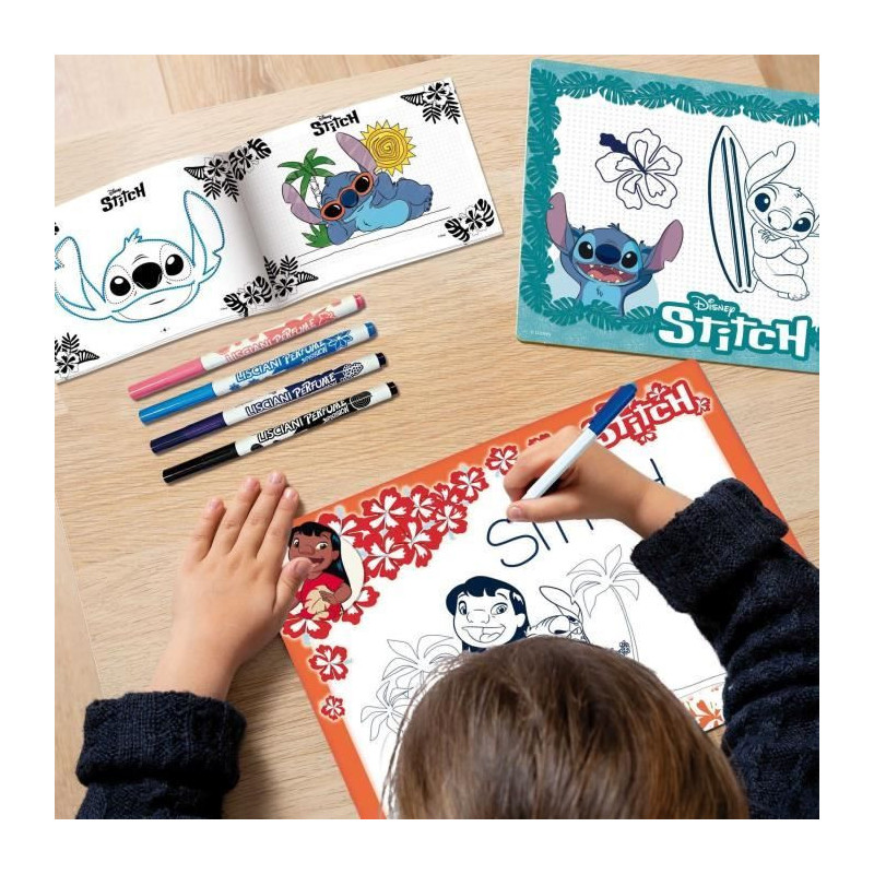 Drawing kit - LISCIANIGIOCHI - STITCH - Scented markers - Colored penc