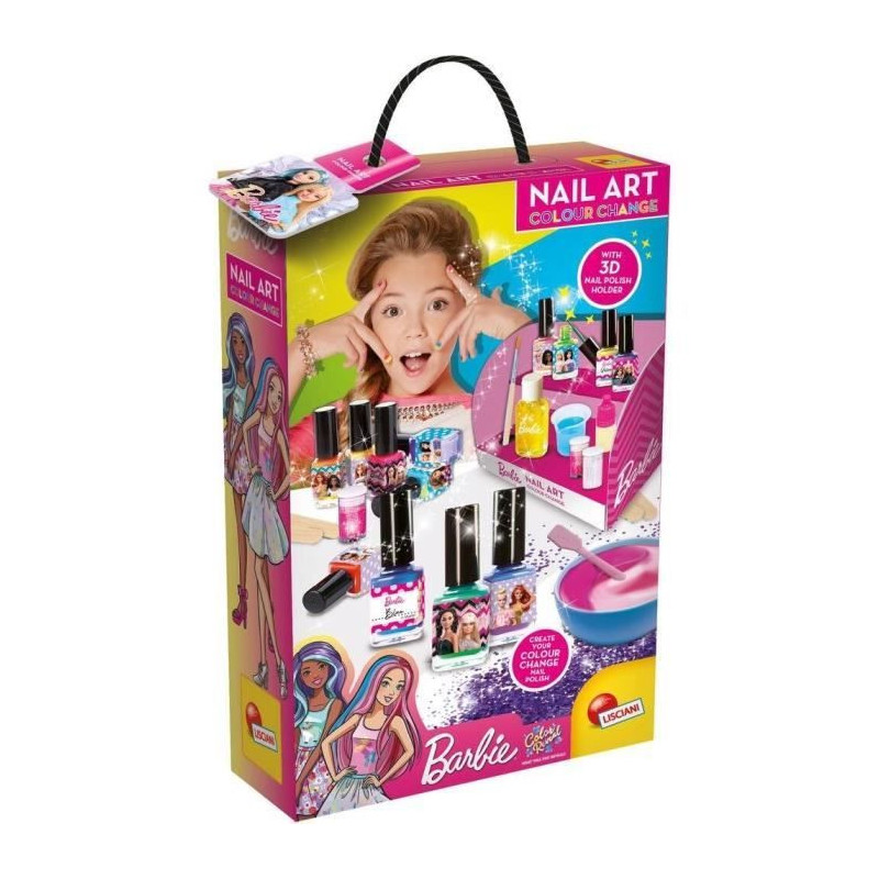 Barbie nail art color nail polish that changes color - Lisciani