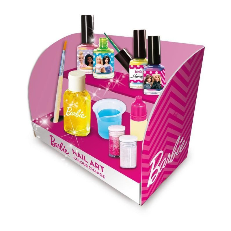 Barbie nail art color nail polish that changes color - Lisciani