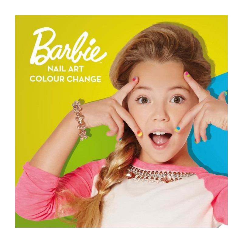 Barbie nail art color nail polish that changes color - Lisciani