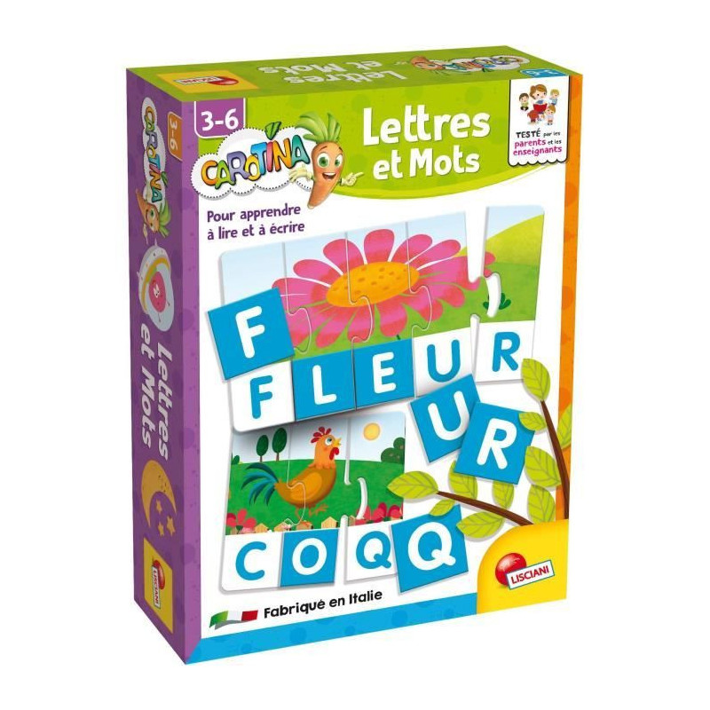 Letters and Words - Carotina - Learn to read and write simply - LISCIA