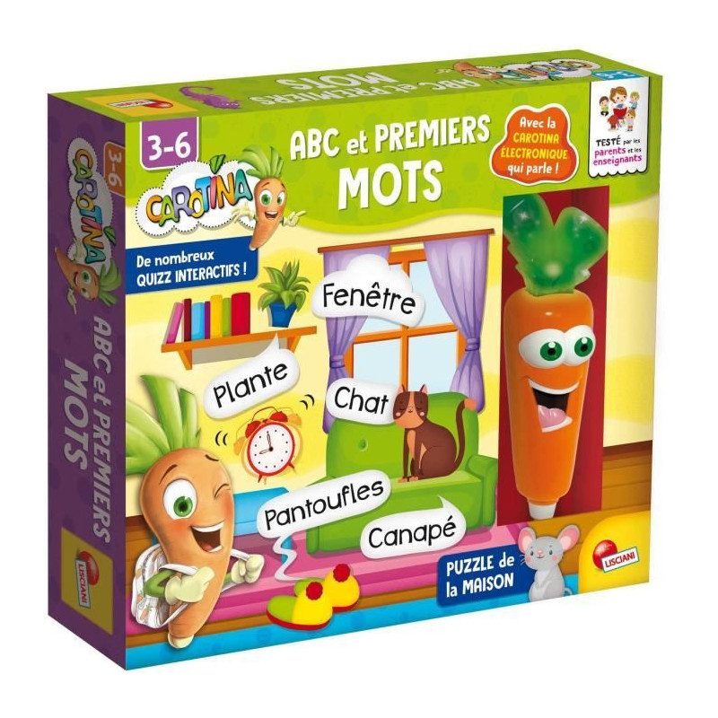 ABC & first words - Carotina - interactive alphabet book - LISCIANI
