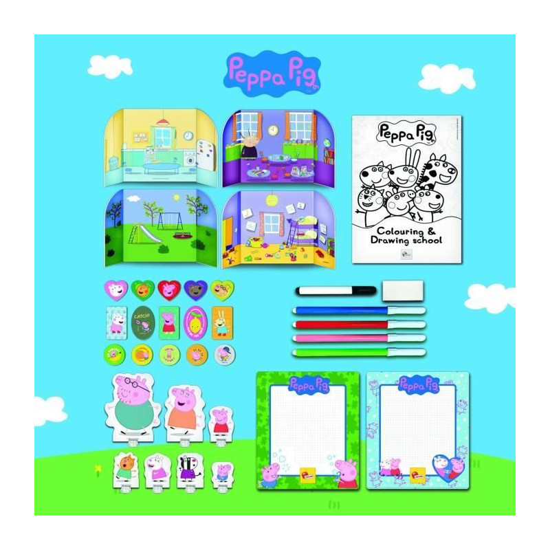 Coloring backpack and drawing school - Peppa Pig - LISCIANI
