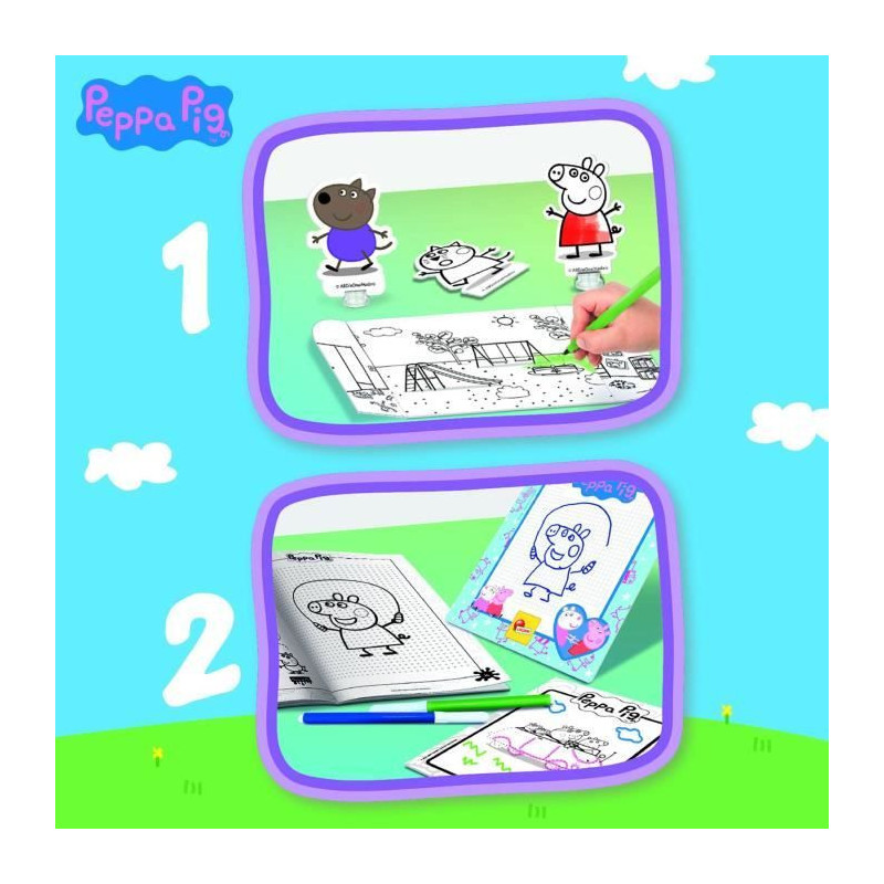 Coloring backpack and drawing school - Peppa Pig - LISCIANI