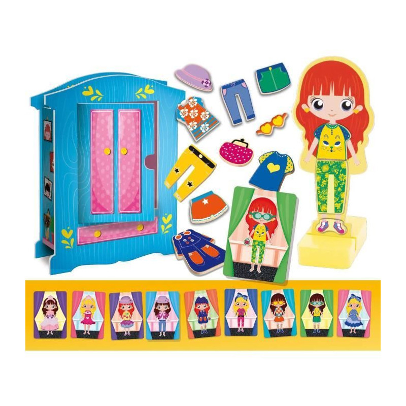 Wooden doll to create fantastic outfits - LISCIANI - Montessori method