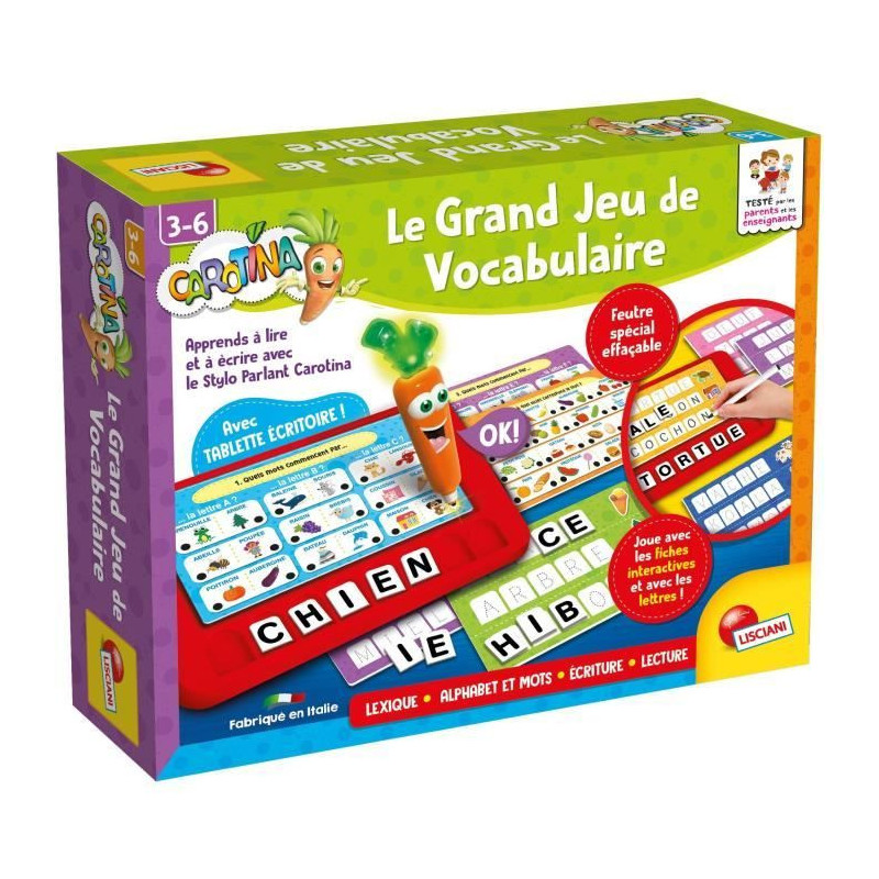 Carotina writing tablet to enrich vocabulary - LISCIANI - Bright and t