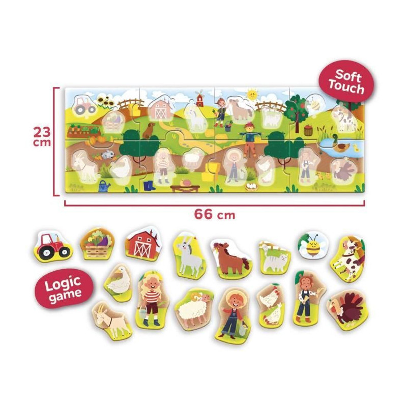 The Farm - Panoramic Puzzle - CAROTINA BABY - Development of logic, Fi