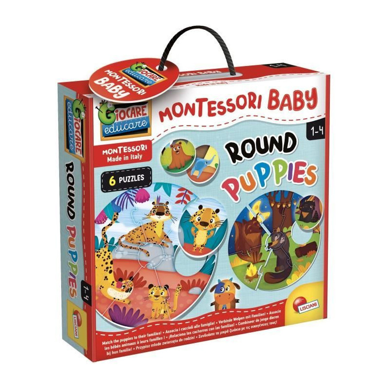 Fun puzzle game - LISCIANI - Match puppies and moms