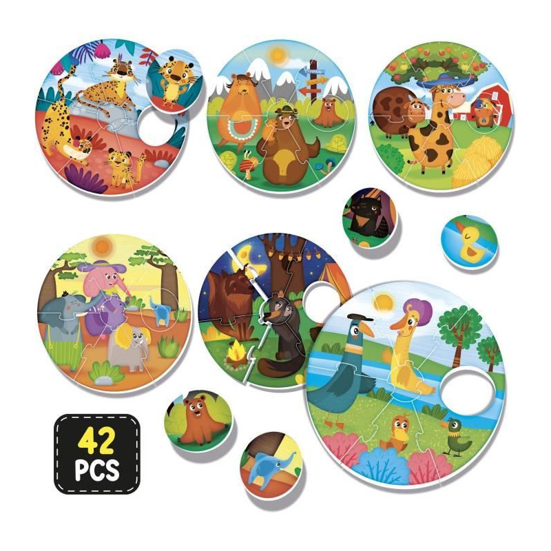Fun puzzle game - LISCIANI - Match puppies and moms