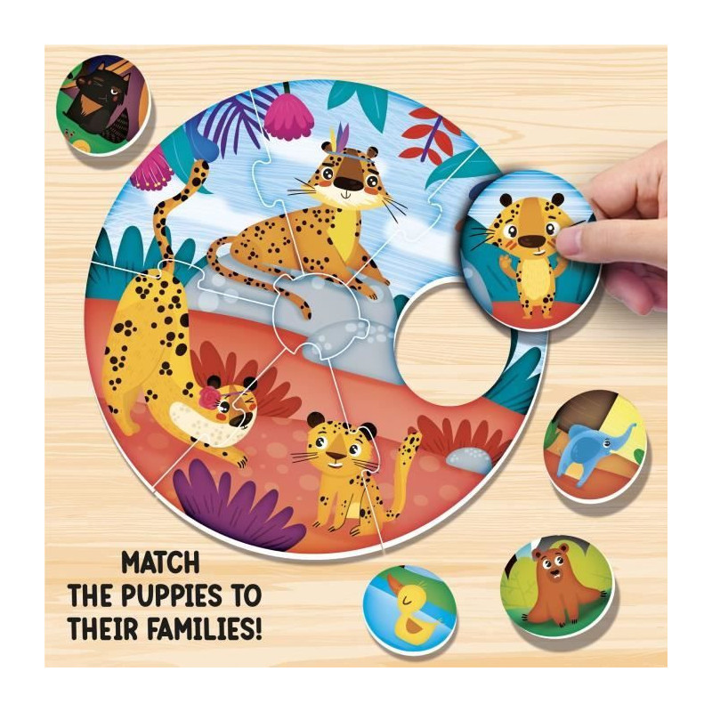Fun puzzle game - LISCIANI - Match puppies and moms