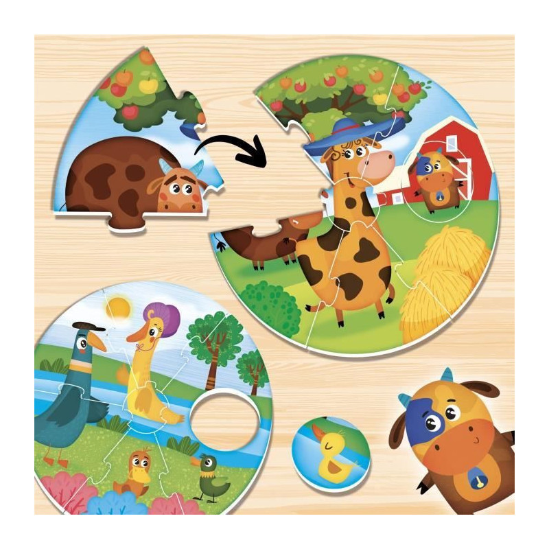 Fun puzzle game - LISCIANI - Match puppies and moms