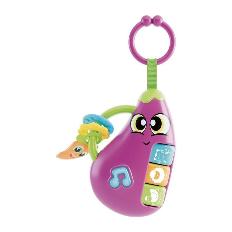 Aubergine - Electronic Rattle - CAROTINA BABY - Melodies and Animal So